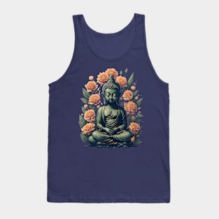 Floral Buddha 6 Tank Top